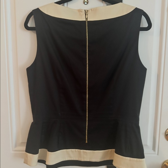 Kate Spade Black Cotton Blend Top – Classic Peplum Fit - Picture 2 of 2